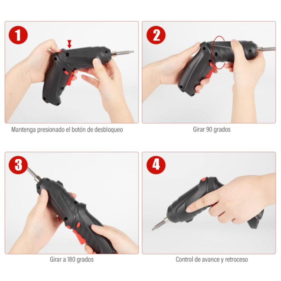 Desarmador Destornillador Portatil + Kit Herramientas