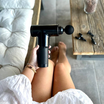 Pistola de Masaje Profesional - 4 Modos y 6 Velocidades